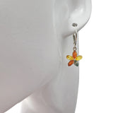 Amber Flower Earrings