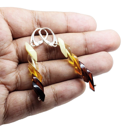 Multi-Color Amber Rainbow Earrings