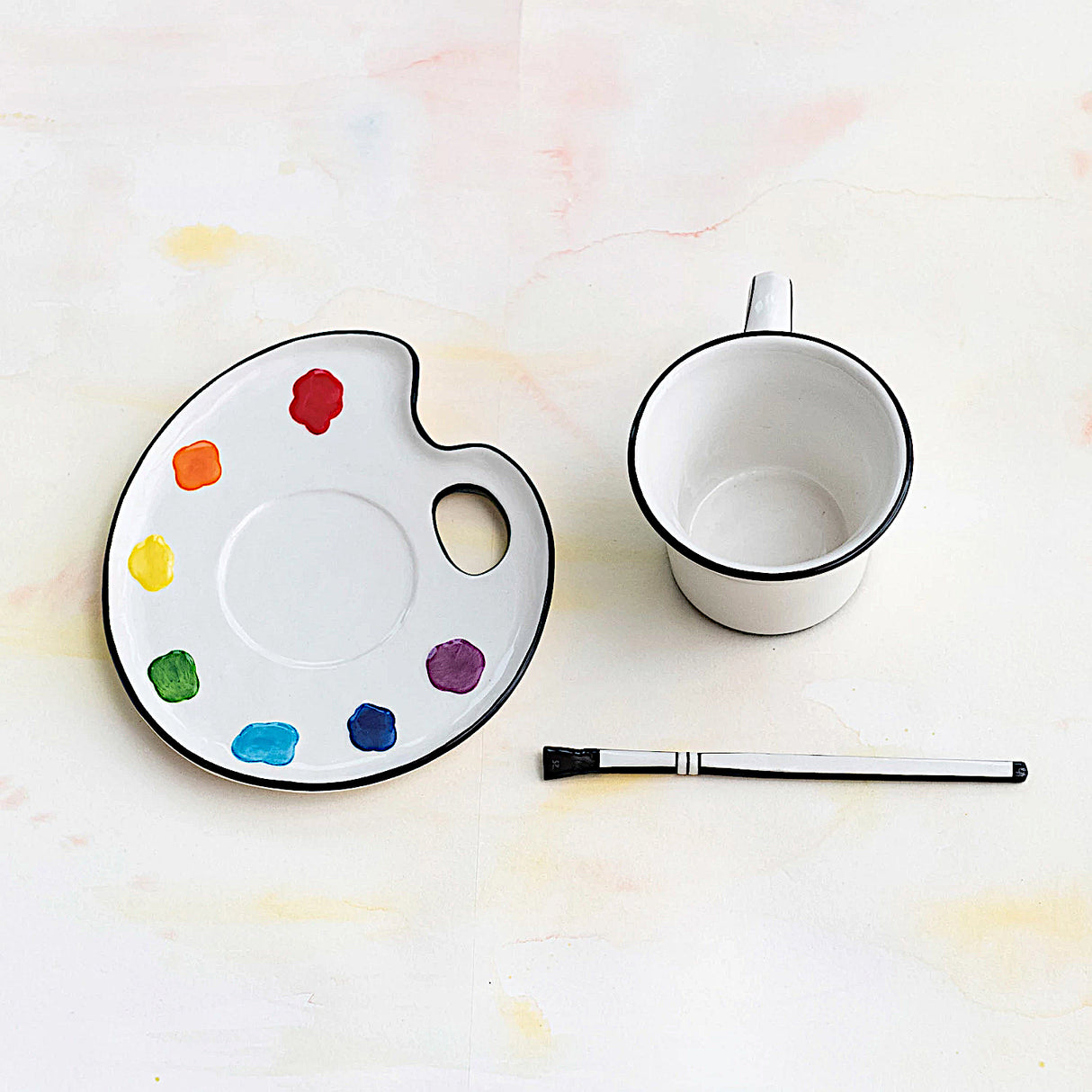 Paint Palette Teacup Set