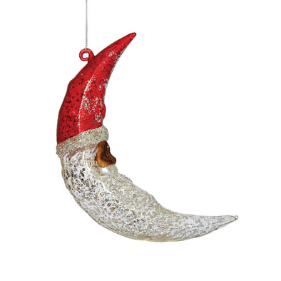 Crescent Santa Ornament