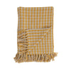 Yellow Gingham Recycled Cotton Throw