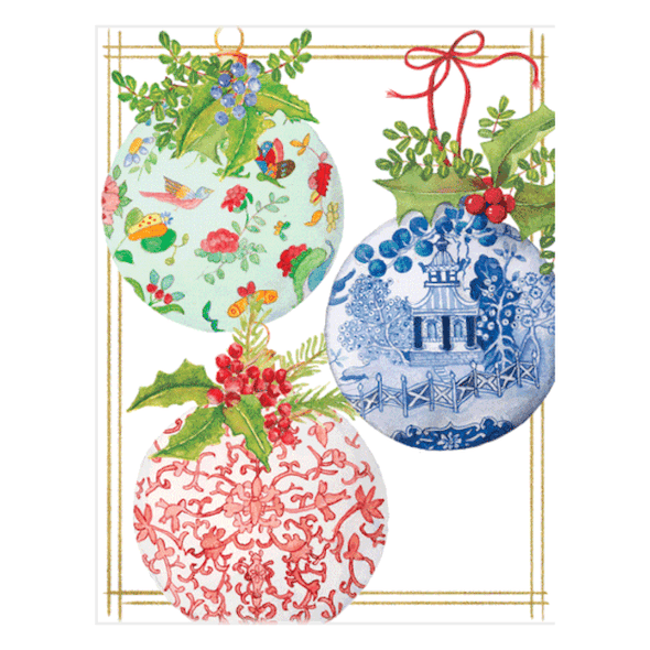 Porcelain Ornaments Boxed Holiday Cards