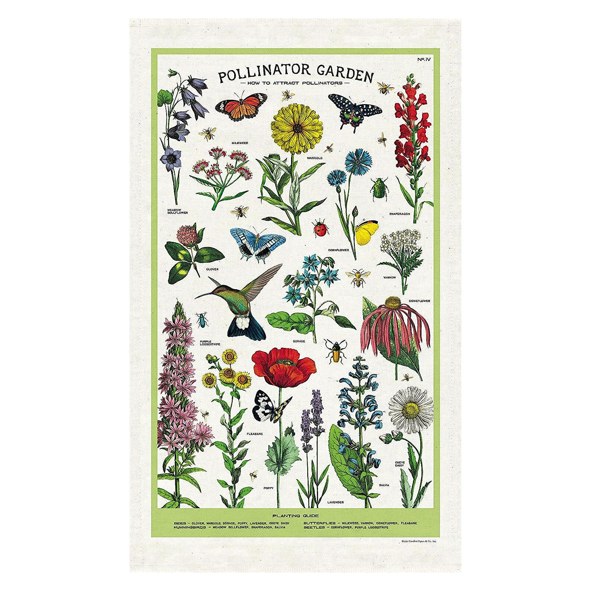 Pollinator Garden Tea Towel