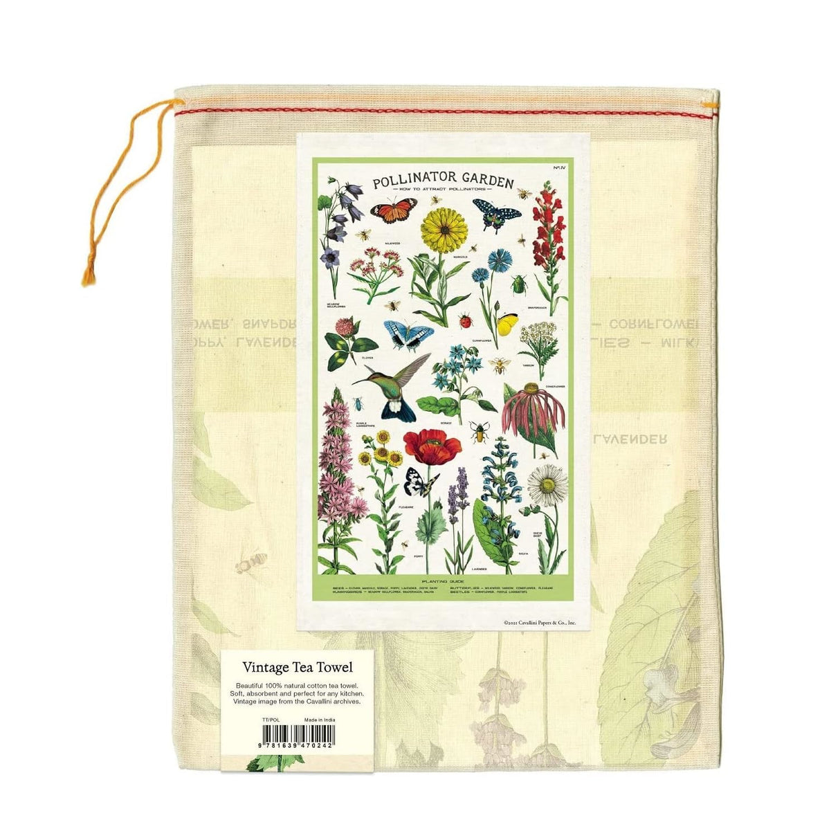 Pollinator Garden Tea Towel