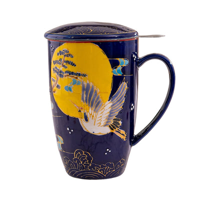 Japanese Crane Tea Mug with Infuser