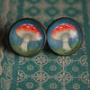 Moonlit Mushrooms Stud Earrings