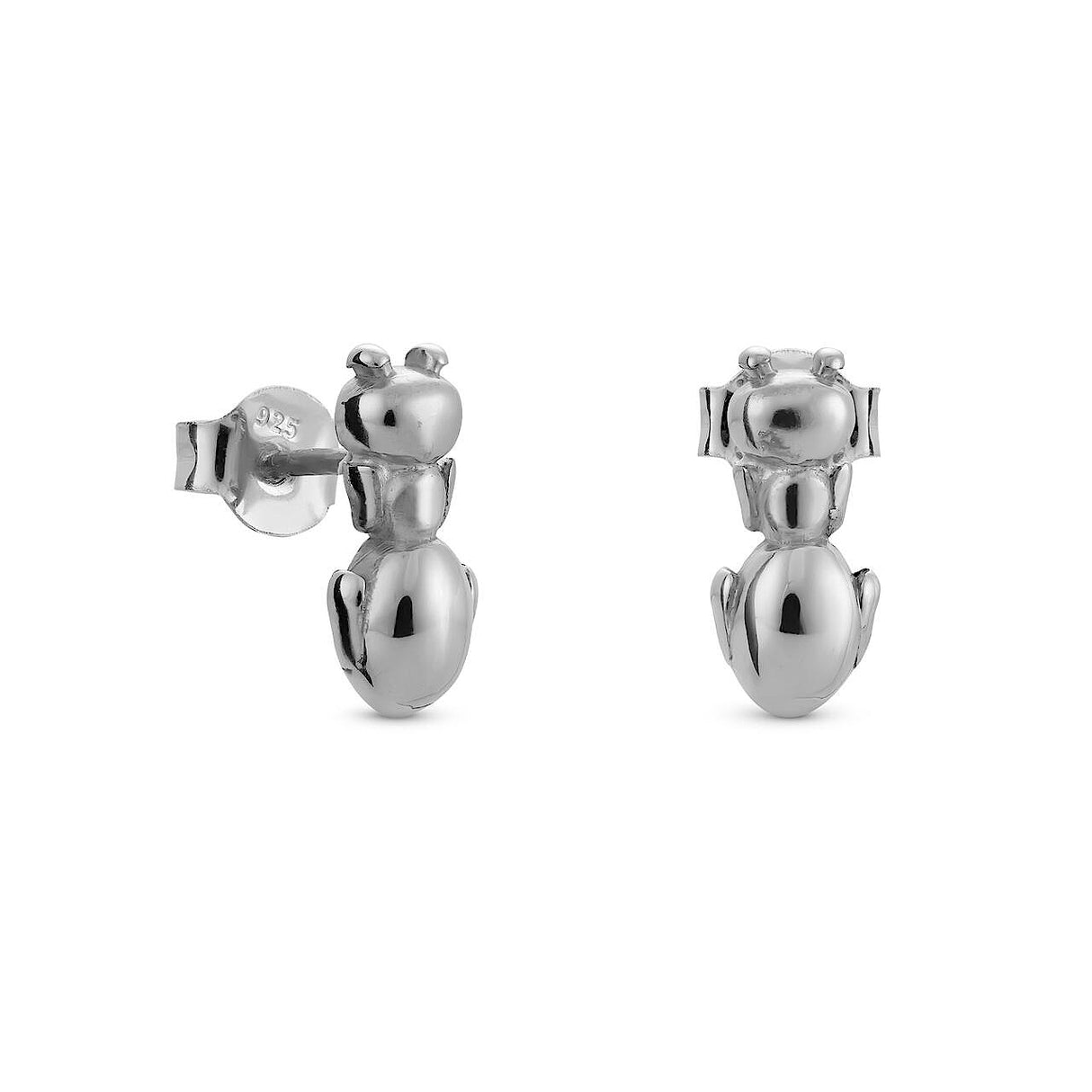 Dalí Ant Stud Earrings - Platinum Plated Silver