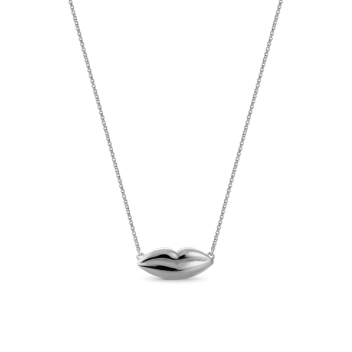 Dalí Lips Necklace - Platinum Plated Silver