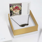 Dalí Lips Necklace - Platinum Plated Silver