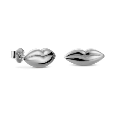 Dalí Lips Stud Earrings - Platinum Plated Silver