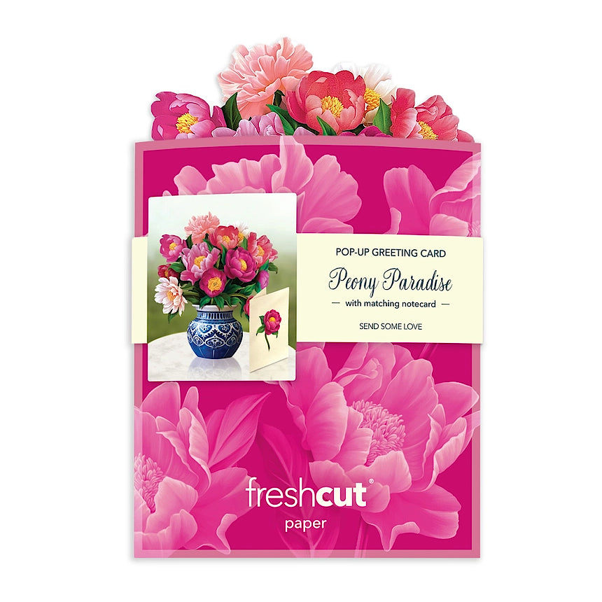 Mini Peony Paradise Pop-Up Greeting Card