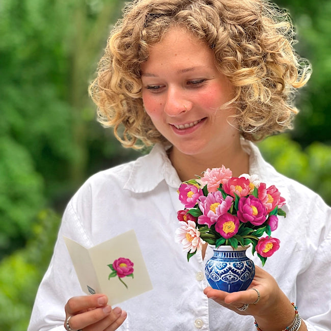 Mini Peony Paradise Pop-Up Greeting Card