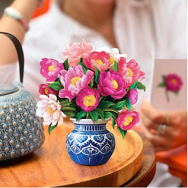 Mini Peony Paradise Pop-Up Greeting Card