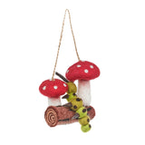 Woodland Caterpillar Felted Ornament