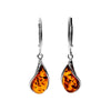 Baltic Amber Modern Teardrop Dangle Earrings