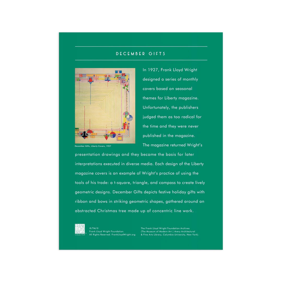 Frank Lloyd Wright 'December Gifts' Puzzle