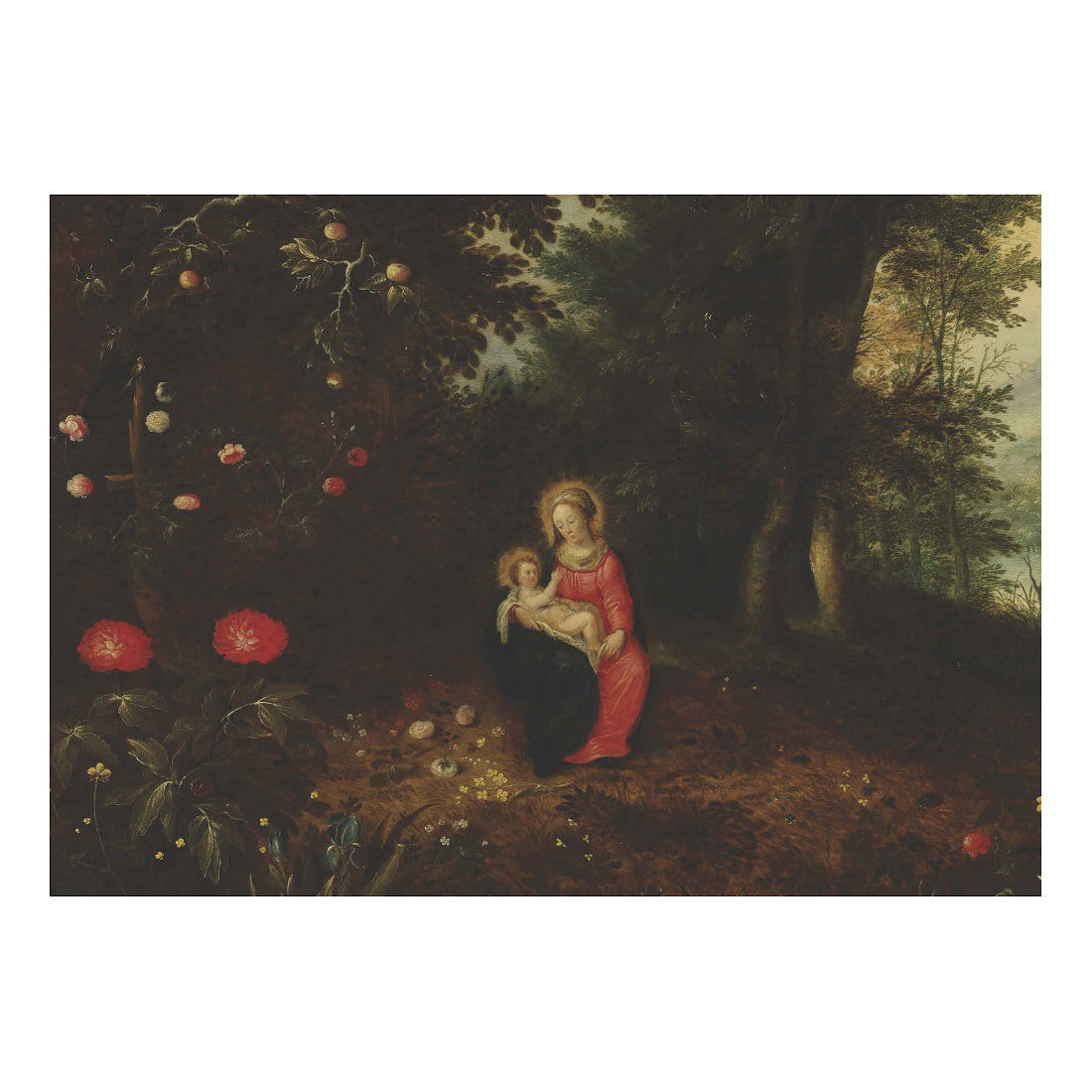 'Virgin and Child in a Wooded Landscape' Boxed Holiday Cards