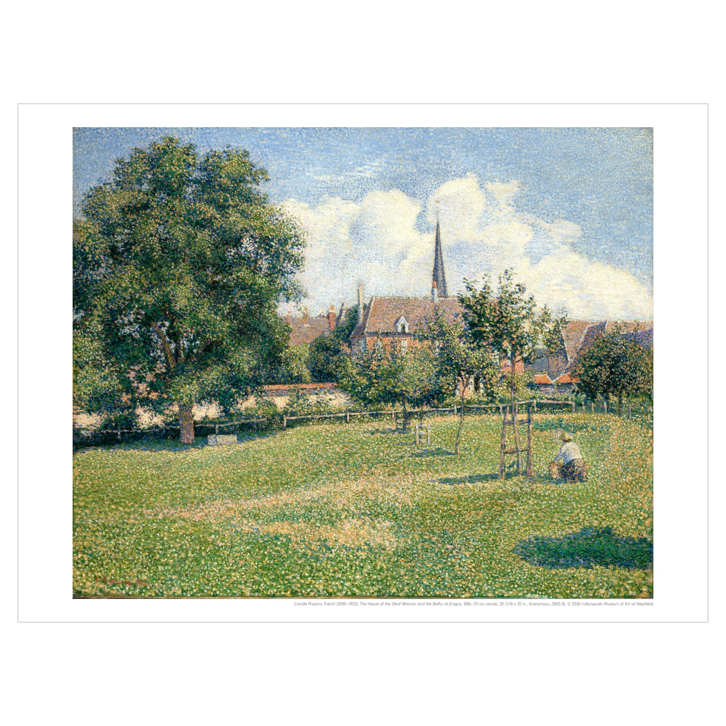 Pissarro 'The House of the Deaf Woman and the Belfry at Eragny' Print
