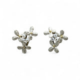 White Hydrangea Post Earrings