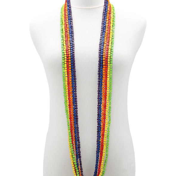 Jianhui London Wooden Rainbow Necklace