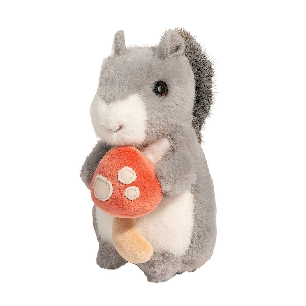 Plush Squirrel with Mushroom