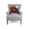 Poinsettia Hooked Pillow