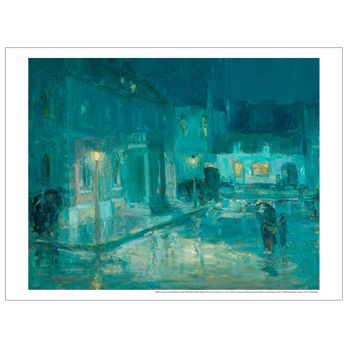 William Edouard Scott 'Rainy Night, Etaples' Print