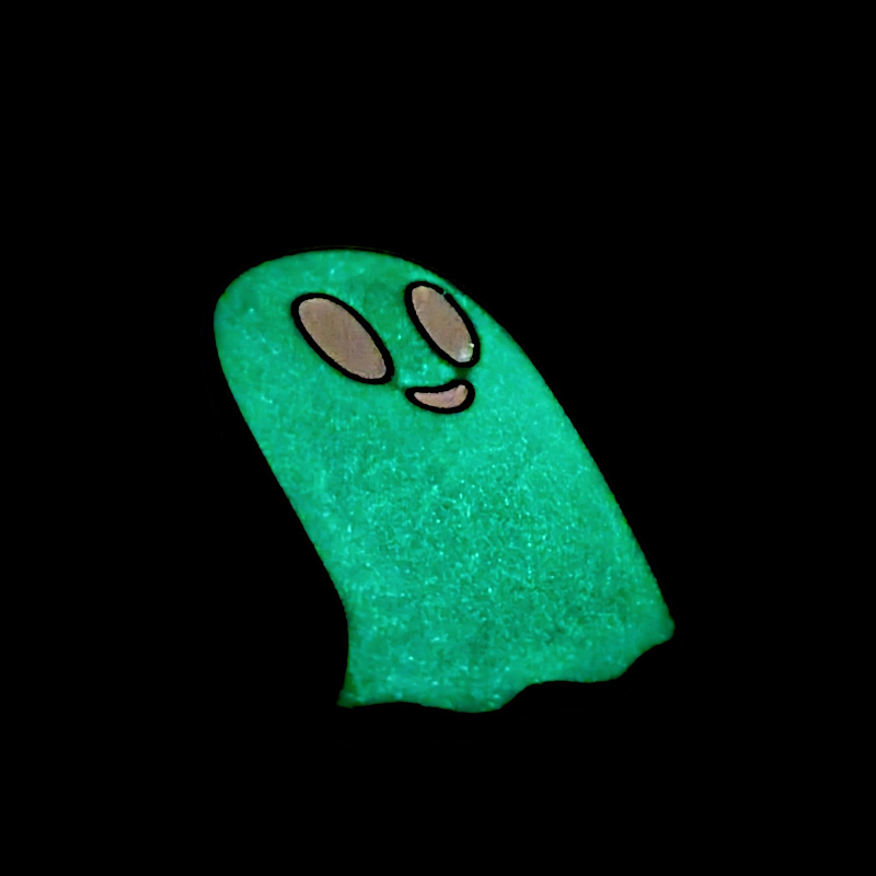 Newfields Glow Ghost Enamel Pin