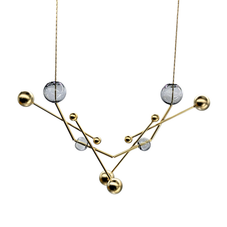 Vera Necklace - Gold & Grey