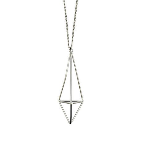 Elongated Diamond Necklace