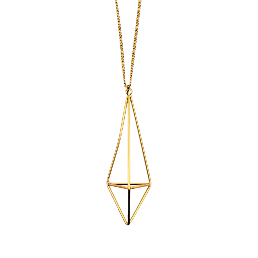 Elongated Diamond Necklace