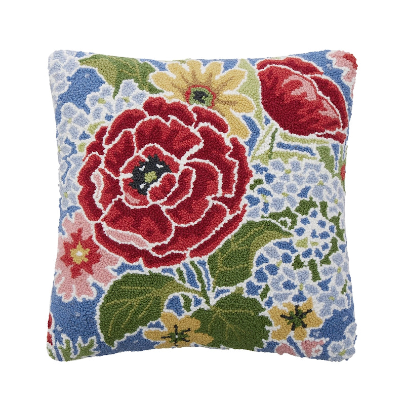 Farmhouse Floral Hooked Pillow