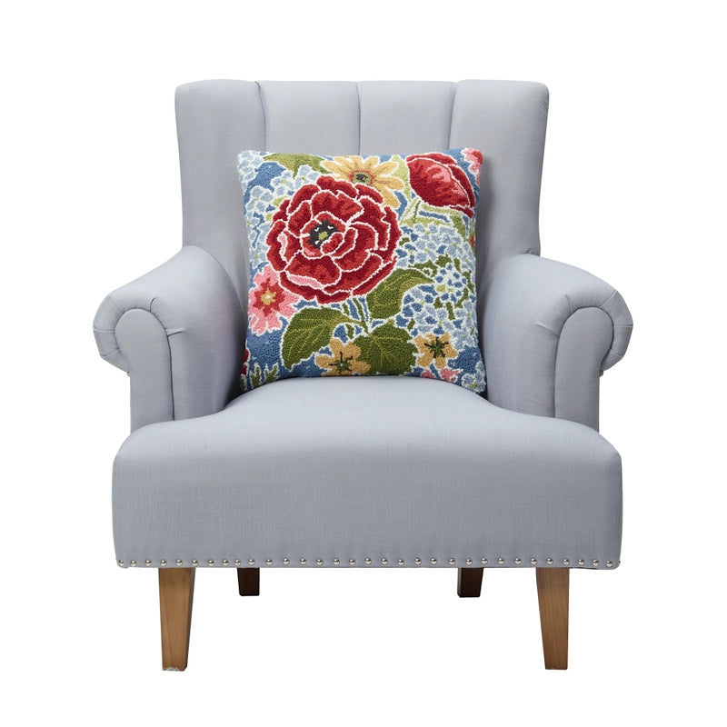 Farmhouse Floral Hooked Pillow