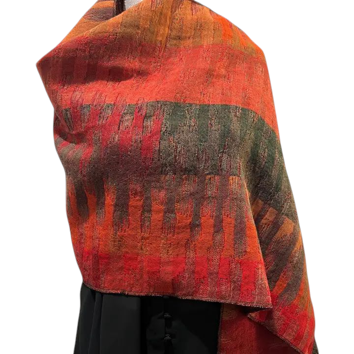 Morocco Red Reversible Shawl
