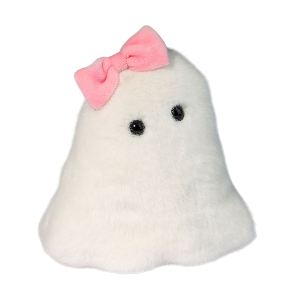 Plush Ghost with Pink Bow