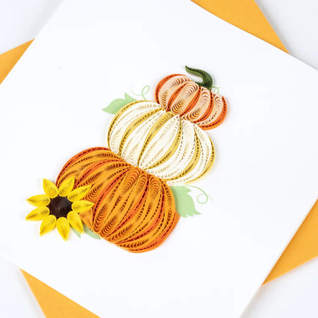 Stacked Pumpkins Quilling Card