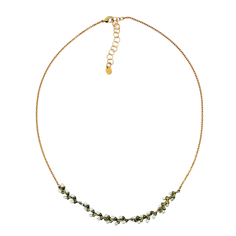 Branched Rice Pearl Necklace