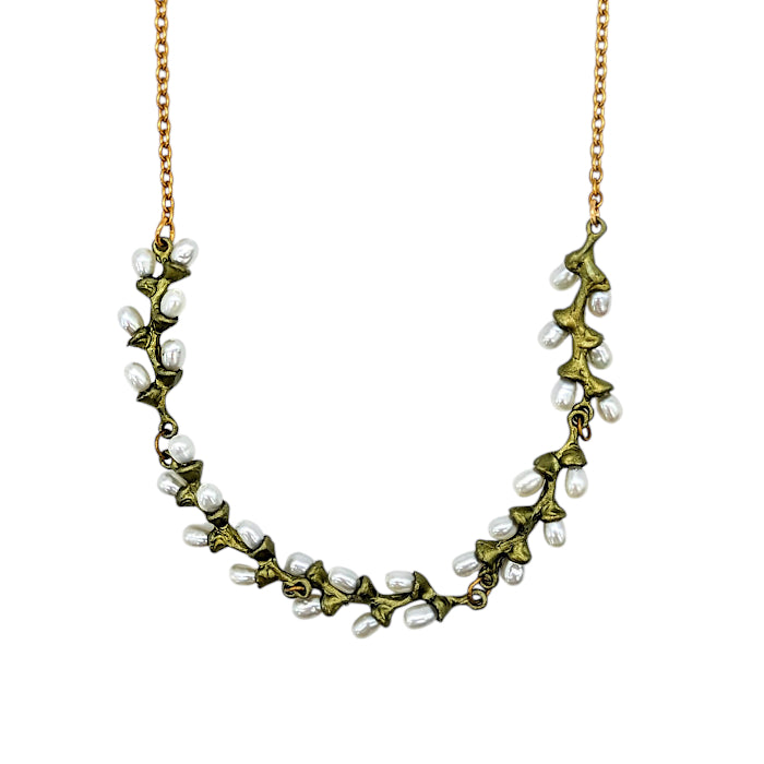 Branched Rice Pearl Necklace