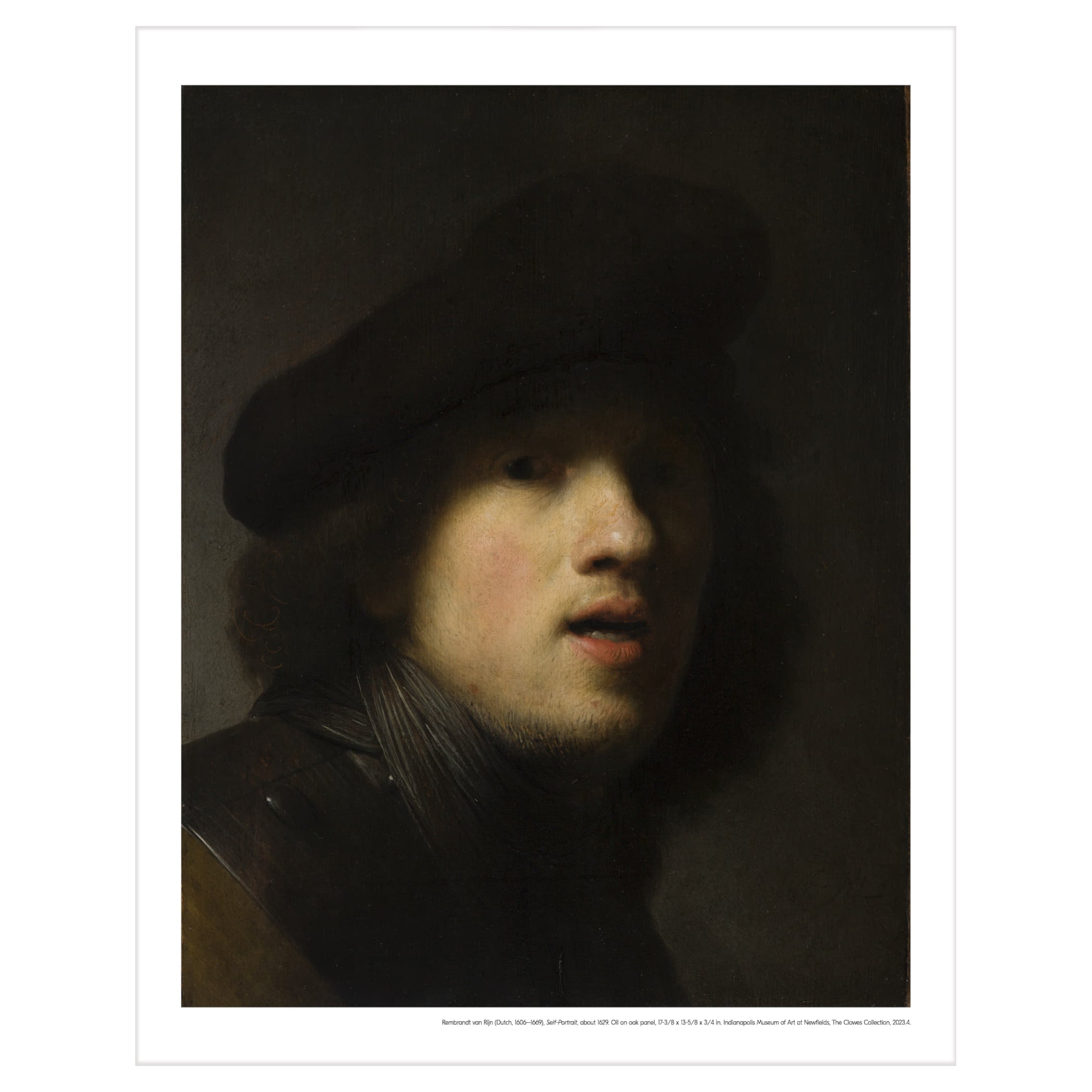 self-portrait PF25317BUEMBELLISHEDMICROBOWBURGUNDY… Rembrandt Self-Portrait Print – The Museum & Garden Shop at