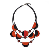 Verona Orange Leather Necklace