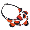 Verona Orange Leather Necklace