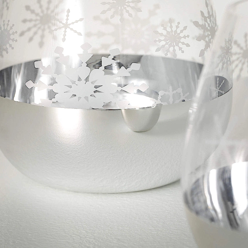 Glass Snowflake Candle Holder
