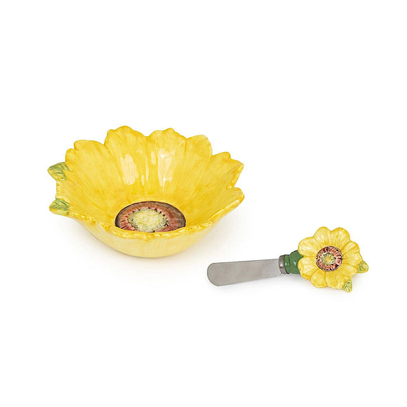 Sunflower Bowl & Spreader Set