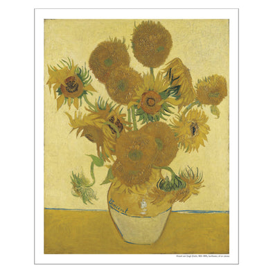 Van Gogh 'Sunflowers' on Yellow Print