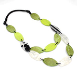 Lime Emerson Ellipse Bead Necklace