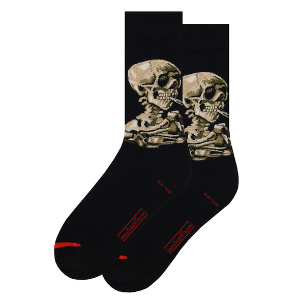 Van Gogh 'Head of a Skeleton with a Burning Cigarette' Knit Socks