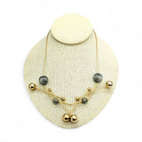 Vera Necklace - Gold & Grey