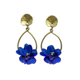 Wild Violet Oval Post Earrings