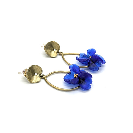 Wild Violet Oval Post Earrings