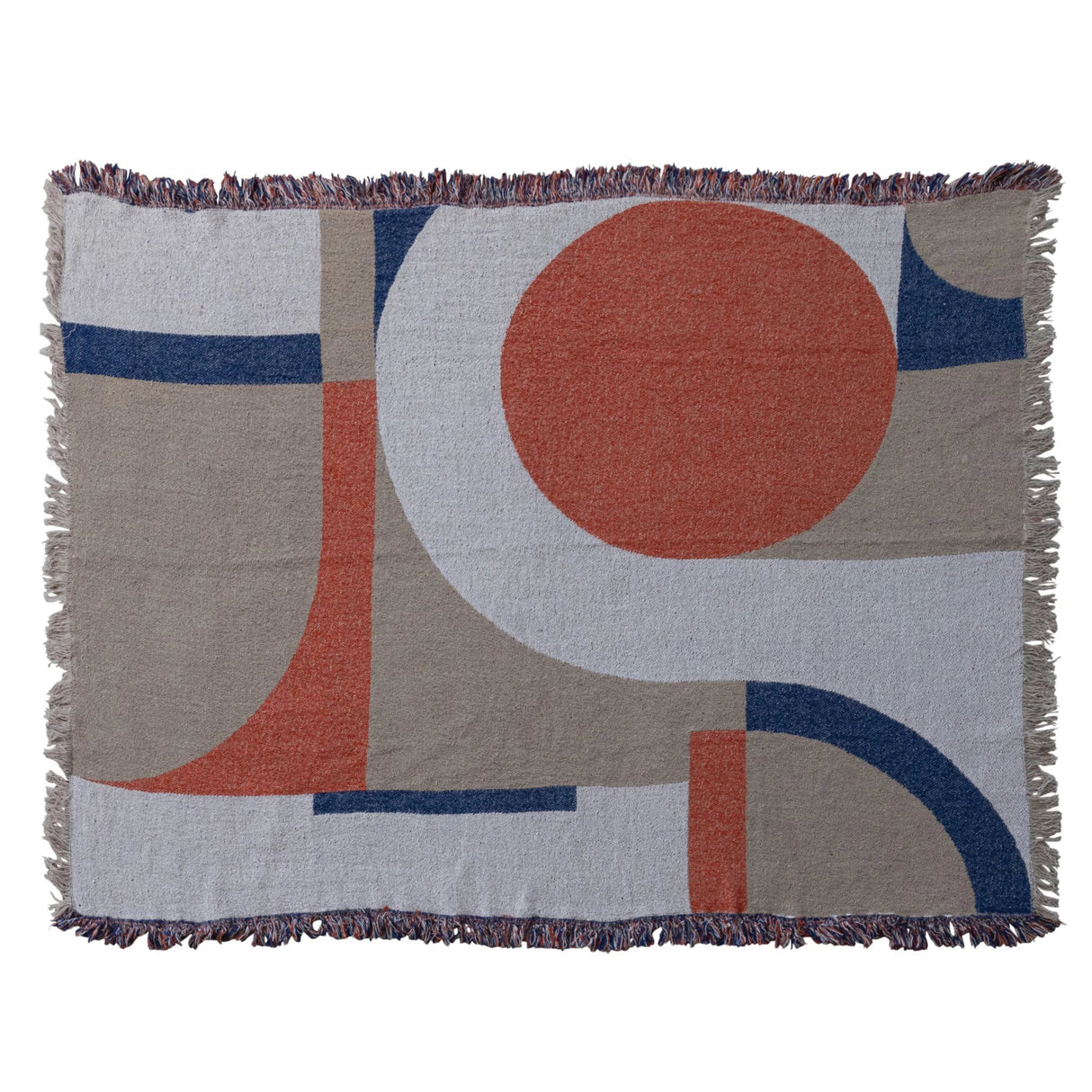 Abstract Recycled Cotton Jacquard Throw